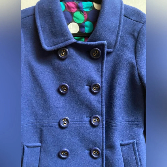 Aero wool blend double breasted button pea coat  Sz L - Picture 6 of 12